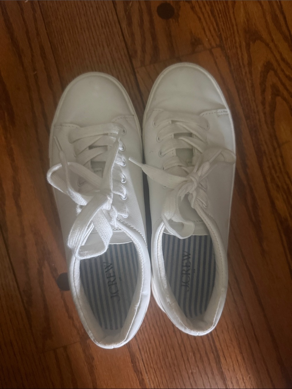 J. Crew White Lace-Up Canvas Women’s Sneakers